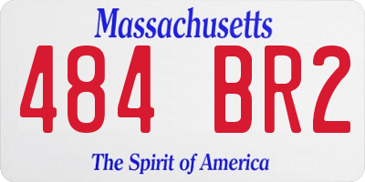 MA license plate 484BR2