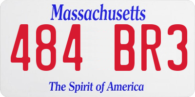 MA license plate 484BR3