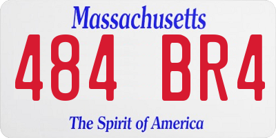 MA license plate 484BR4