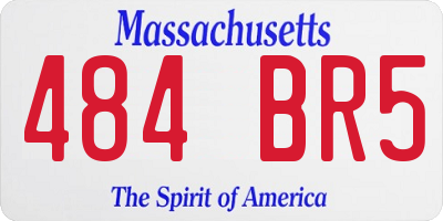 MA license plate 484BR5