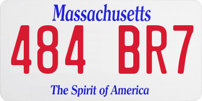 MA license plate 484BR7