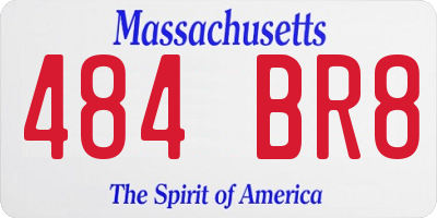 MA license plate 484BR8