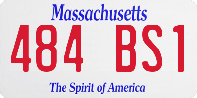 MA license plate 484BS1