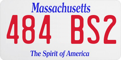 MA license plate 484BS2