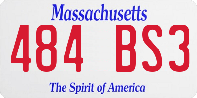 MA license plate 484BS3