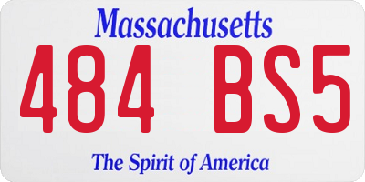 MA license plate 484BS5