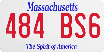 MA license plate 484BS6