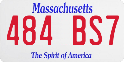 MA license plate 484BS7