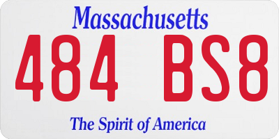MA license plate 484BS8