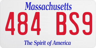 MA license plate 484BS9