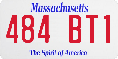 MA license plate 484BT1