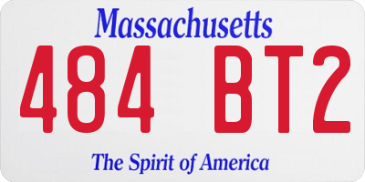 MA license plate 484BT2
