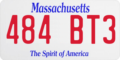 MA license plate 484BT3