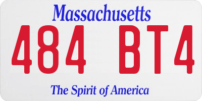 MA license plate 484BT4