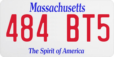 MA license plate 484BT5