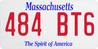 MA license plate 484BT6