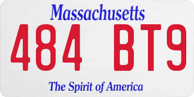 MA license plate 484BT9
