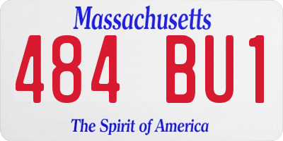 MA license plate 484BU1