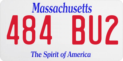 MA license plate 484BU2