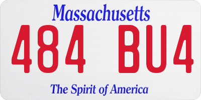 MA license plate 484BU4