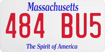 MA license plate 484BU5