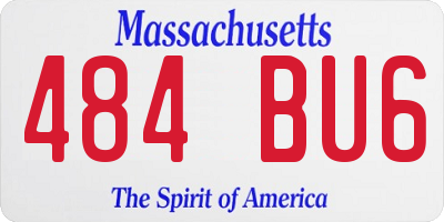 MA license plate 484BU6