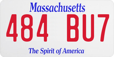 MA license plate 484BU7