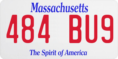 MA license plate 484BU9