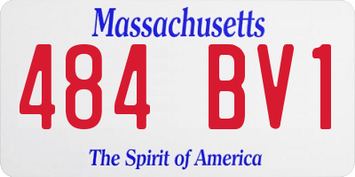 MA license plate 484BV1