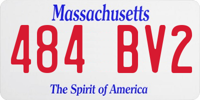 MA license plate 484BV2