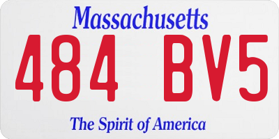 MA license plate 484BV5