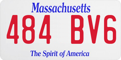 MA license plate 484BV6