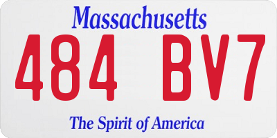 MA license plate 484BV7