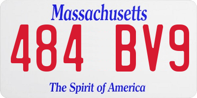 MA license plate 484BV9