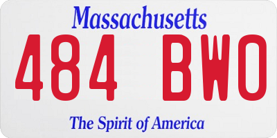 MA license plate 484BW0