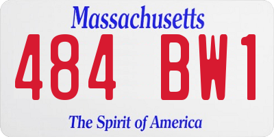 MA license plate 484BW1