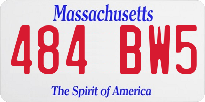 MA license plate 484BW5