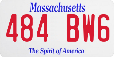 MA license plate 484BW6