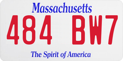 MA license plate 484BW7