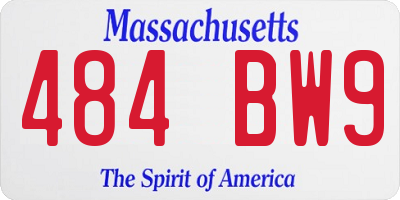 MA license plate 484BW9