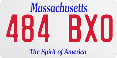 MA license plate 484BX0