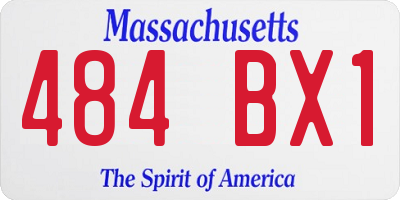 MA license plate 484BX1