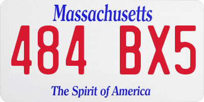 MA license plate 484BX5