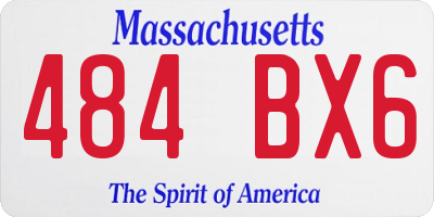 MA license plate 484BX6