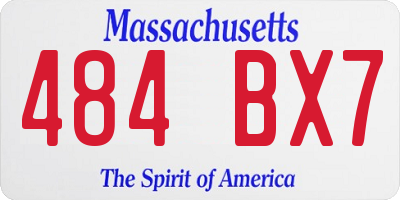 MA license plate 484BX7