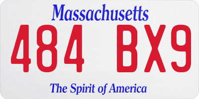 MA license plate 484BX9