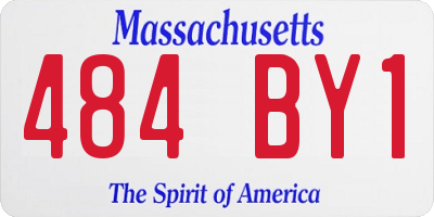 MA license plate 484BY1