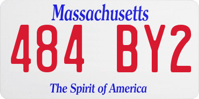 MA license plate 484BY2