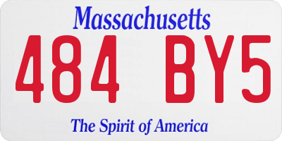 MA license plate 484BY5