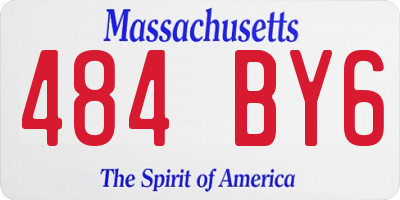 MA license plate 484BY6